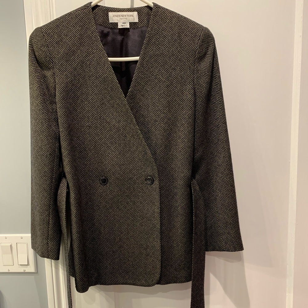 NWOT Herringbone Wool Blazer/Jacket Size 4P